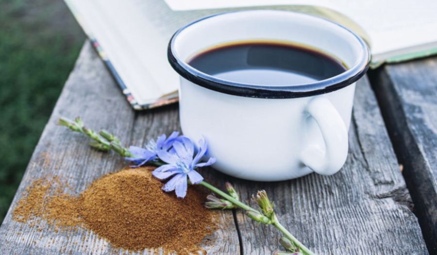 Coffee in cup with chicory